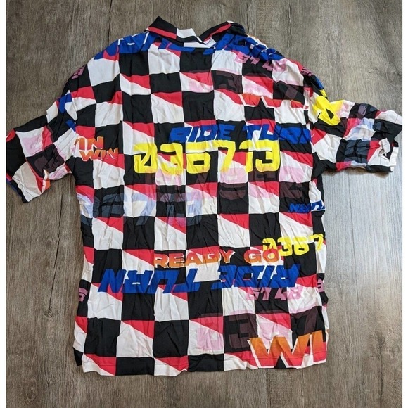 NWT Pull And Bear Casual Button Down Shirt Medium Men's Multicolored - Picture 2 of 9